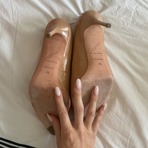 Brian Atwood- Nude Patent Leather Pump Heels - Picture 7 of 7